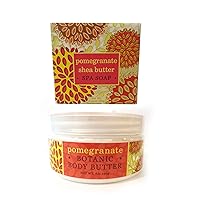 Greenwich Bay Trading Co. Pomegrante Shea Butter Soap and Body Butter Gift Set