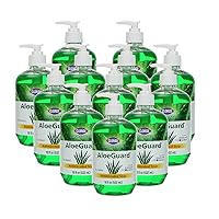 Healthcare AloeGuard Soap, Aloe Vera, 18 Ounce Per Pack | Hand Soap, Hand Washing Soap wit Aloe, Bulk Hand Soap | 12 Pack Handsoap (216 oz Total)