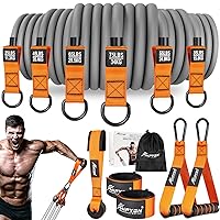 Resistance Bands, 300lbs 360lbs Heavy Exercise Bands with Handles, Fitness Bands for Working Out, Workout Bands for Men, Weight Bands Set for Muscle Training, Strength, Slim, Yoga, Home Gym Equipment