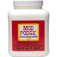 Mod Podge Gloss Sealer, Glue & Finish: All-in-One Craft Solution- Quick Dry, Easy Clean, for Wood, Paper, Fabric & More. Non-Toxic - Craft with Confidence, Made in USA, 64 oz., Pack of 1