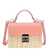 Madison West - The Madeline Crossbody Sunbleached Straw Bag Top Handle Satchel Bag for Women