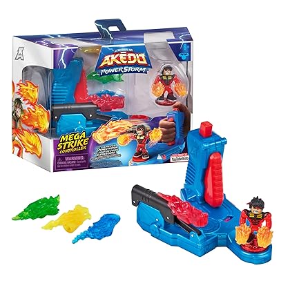 Legends of Akedo Powerstorm Mega Strike Controller with Elemental Punch Action |Turbo Chux Action Figure | Amazon Exclusive