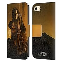 Head Case Designs Officially Licensed The Walking Dead: Daryl Dixon Double Exposure Key Art Leather Book Wallet Case Cover Compatible with Apple iPhone 7/8 / SE 2020 & 2022