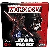 Hasbro Gaming Monopoly: Disney Star Wars Dark Side Edition Board Game for Families and Kids Ages 8+, Gift, Family Game Night