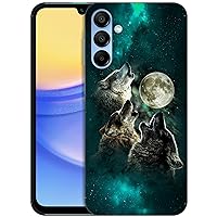 for Samsung Galaxy A15 5G Case, Galaxy A15 Case - Moon Wolf Face Design Printed Cute Slim & Sleek Plastic Hard Protective Designer Back Phone Case/Cover for Samsung A15 5G & 4G