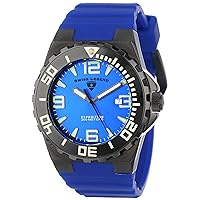 Men's 10008-BB-03 Expedition Blue Dial Blue Silicone Watch