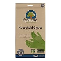 IF YOU CARE Medium Cotton Flock Lined Household Gloves, 1 Count