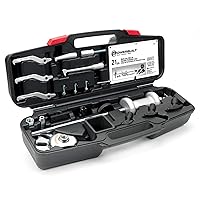 Powerbuilt Master Axle Puller Tool Set, Remove Car Front and Rear, Bearings and Seals, Vehicle Repair 21 Piece Kit - 648611, Silver