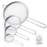 Set of 4 Premium Quality Fine Mesh Stainless Steel Strainers - 3