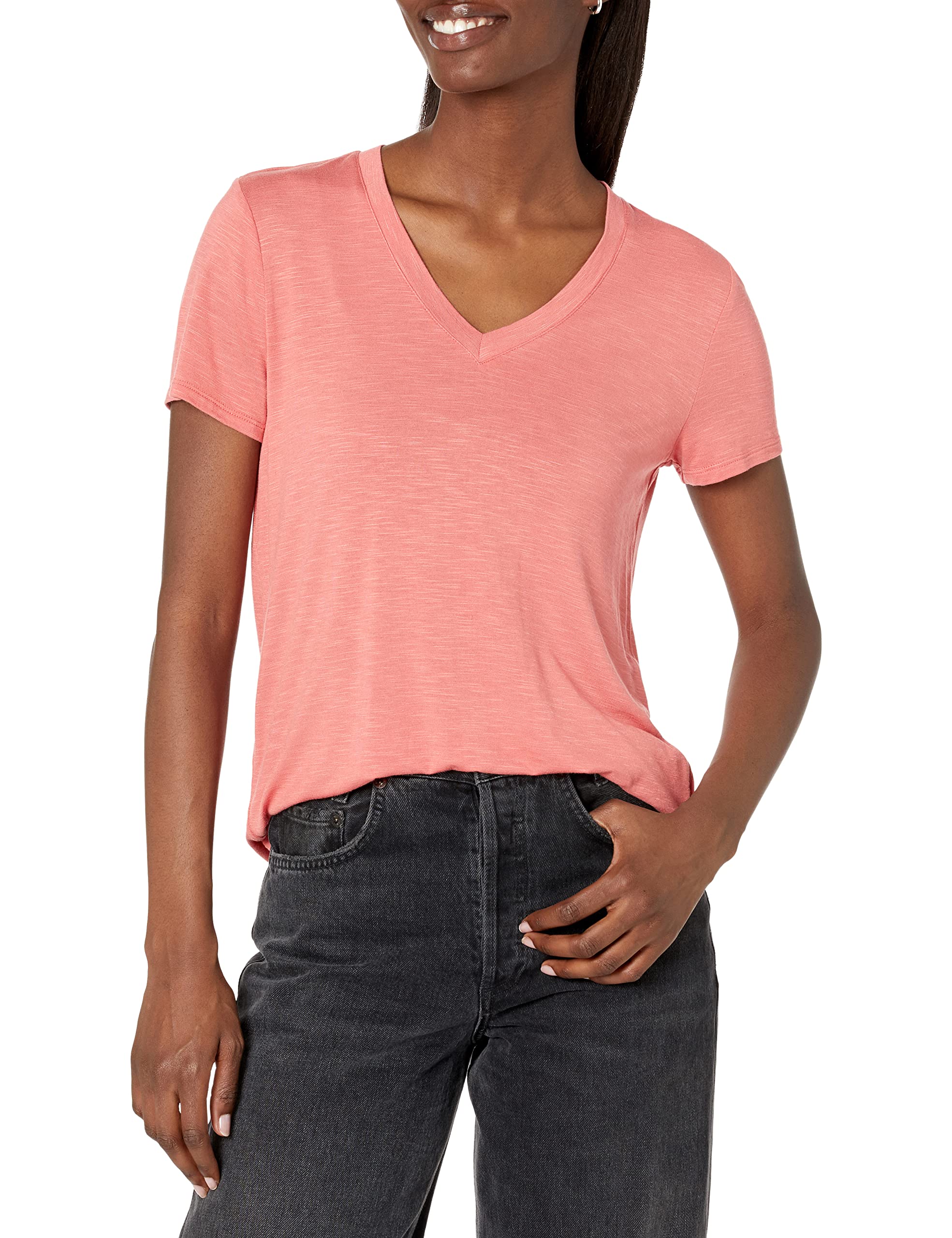 GAP Women's Luxe Short Sleeve V-Neck T-Shirt