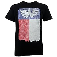 Waylon Jennings Men's Texas State Flag Slim-Fit T-Shirt Black