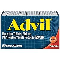 Advil Pain Reliever Tablets and Excedrin Migraine Relief Caplets Bundle - 50 Coated 200mg Ibuprofen Tablets Plus 24 Migraine Headache Relief Caplets