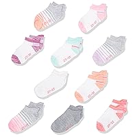 Hanes baby girls Heel Shield Socks, 10-pair Pack Socks, Assorted, 2-3T US