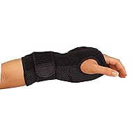 Sports Medicine Adjustable Night Support Wrist Brace, For Sleeping, Arm Compression worn Left or Right For Men and Women, Black, One Size Fits Most