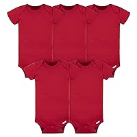 baby-boys 5-pack Solid Onesies Bodysuits