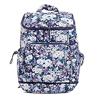 Vera Bradley Featherweight Commuter Backpack Travel Bag, Artist's Garden Purple