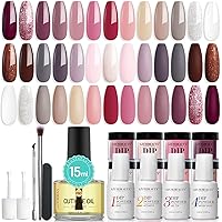 AZUREBEAUTY 20 Colors Dip Powder Nail Kit and 15ml Cuticle Oil for Repair, Moisturize, and Strengthen Nails and Cuticles