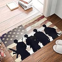 Doormat Non-Slip Welcome Mats Armed Forces Day American Door Mat Entrance Floor Mats Washable Rubber Door Rug Personalized Carpet Rugs Farmhouse Entryway Mats for Outdoor Indoor Home Decor 16''x 24''