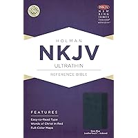NKJV Ultrathin Reference Bible, Slate Blue LeatherTouch Indexed