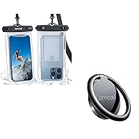 Lamicall Waterproof Floating Phone Pouch and Cell Phone Ring Holder Finger Stand