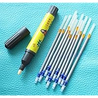 WellieSTR Set 11PCS Leather Tools Silver Marking Pen and Clean Pen Kit