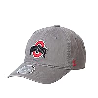 Zephyr Men's NCAA Ohio State Buckeyes Adjustable Scholarship Hat, Charcoal