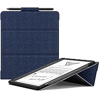 Ayotu Stand Case for Kindle Scribe 10.2 Inch (2022 Released) - Premium Sturdy Fabric Auto Sleep/Wake Cover with Pen Holder, Blue