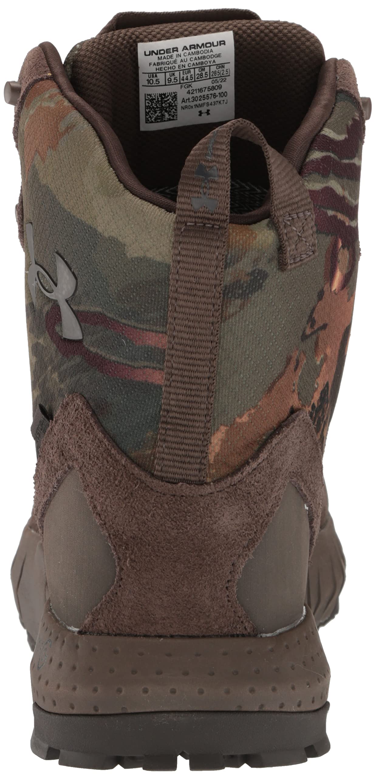 Under Armour Men's Military Grade Valsetz Reaper Waterproof Tactical Boot, (100) Maverick Brown/UA Forest AS Camo/Cannon, 10