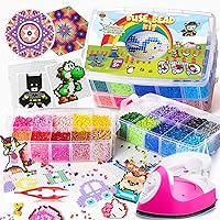 GoodyKing Bead Art Set for Kids - With Pegboard, Aqua Beads and Iron for Fuse Bead Crafts