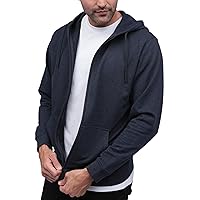 INTO THE AM Premium Zip Up Hoodies for Men S - 4XL Casual Lightweight Fitted Full Zip Sweatshirt