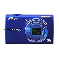 Nikon COOLPIX S6200 16 MP Digital Camera with 10x Optical Zoom NIKKOR ED Glass Lens and HD 720p Video (Blue)