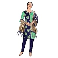 Elina fashion Women's Indian Pakistani Readymade Dress| Banarasi Art Silk Salwar Kameez | Woven Silk Dupatta Stitched Suit