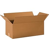 BOX USA 20 x 10 x 8 Corrugated Cardboard Boxes, Long 20