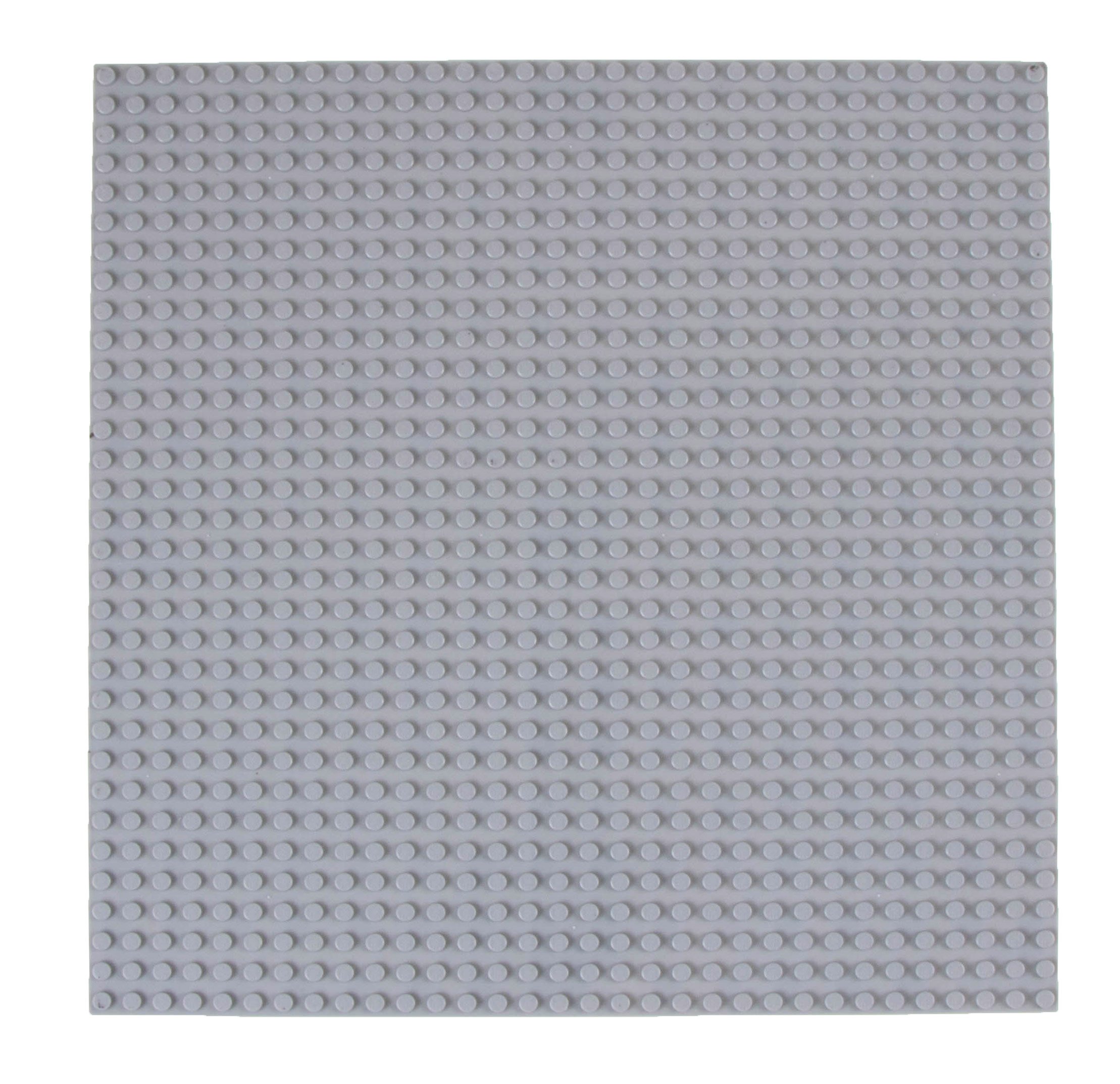 Strictly Briks Large Classic Stackable Baseplates, for Building Bricks, Bases for Tables, Mats, and More, 100% Compatible with All Major Brands, Light Gray, 1 Piece, 10x10 Inches