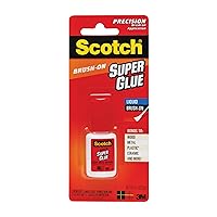Scotch Super Glue Liquid Brush-On, 17 Ounces (AD127), 1-Pack