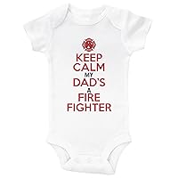 Funny Fire Fighter Onesie/KEEP CALM, MY DAD'S A FIREFIGHTER/Daddy