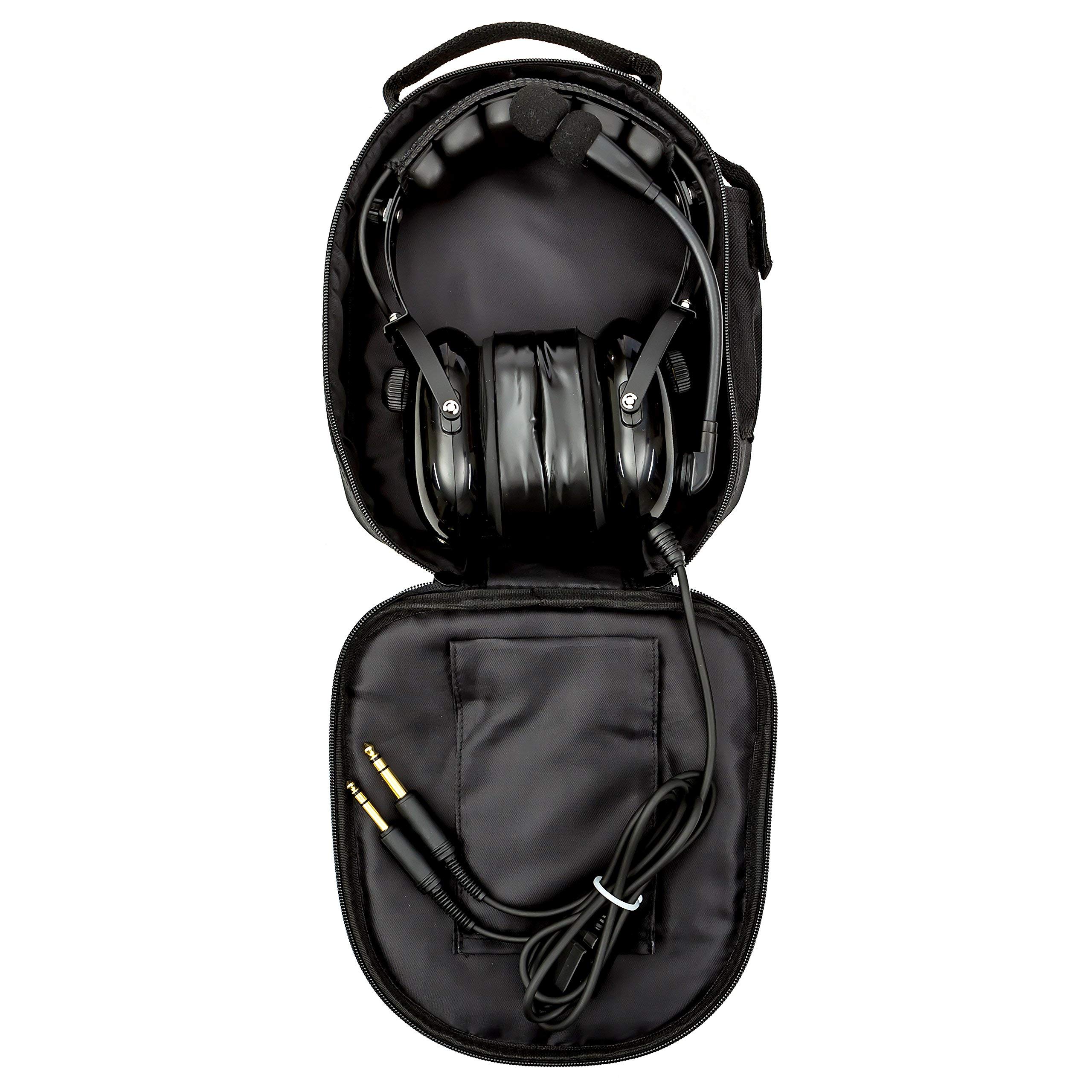 KORE AVIATION KA-1 Premium Gel Ear Seal PNR Pilot Aviation Headset with MP3 Support, Carrying Case, Cloth Ear Covers Included