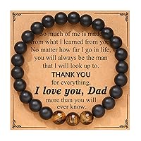 UPROMI Gifts for Dad, Step dad, Grandpa, Uncle, Stepdad, Brother, Son, Grandson, Nephew, Stepson, Man Bracelet, Fathers Day Birthday Gifts for Men Teen Boys