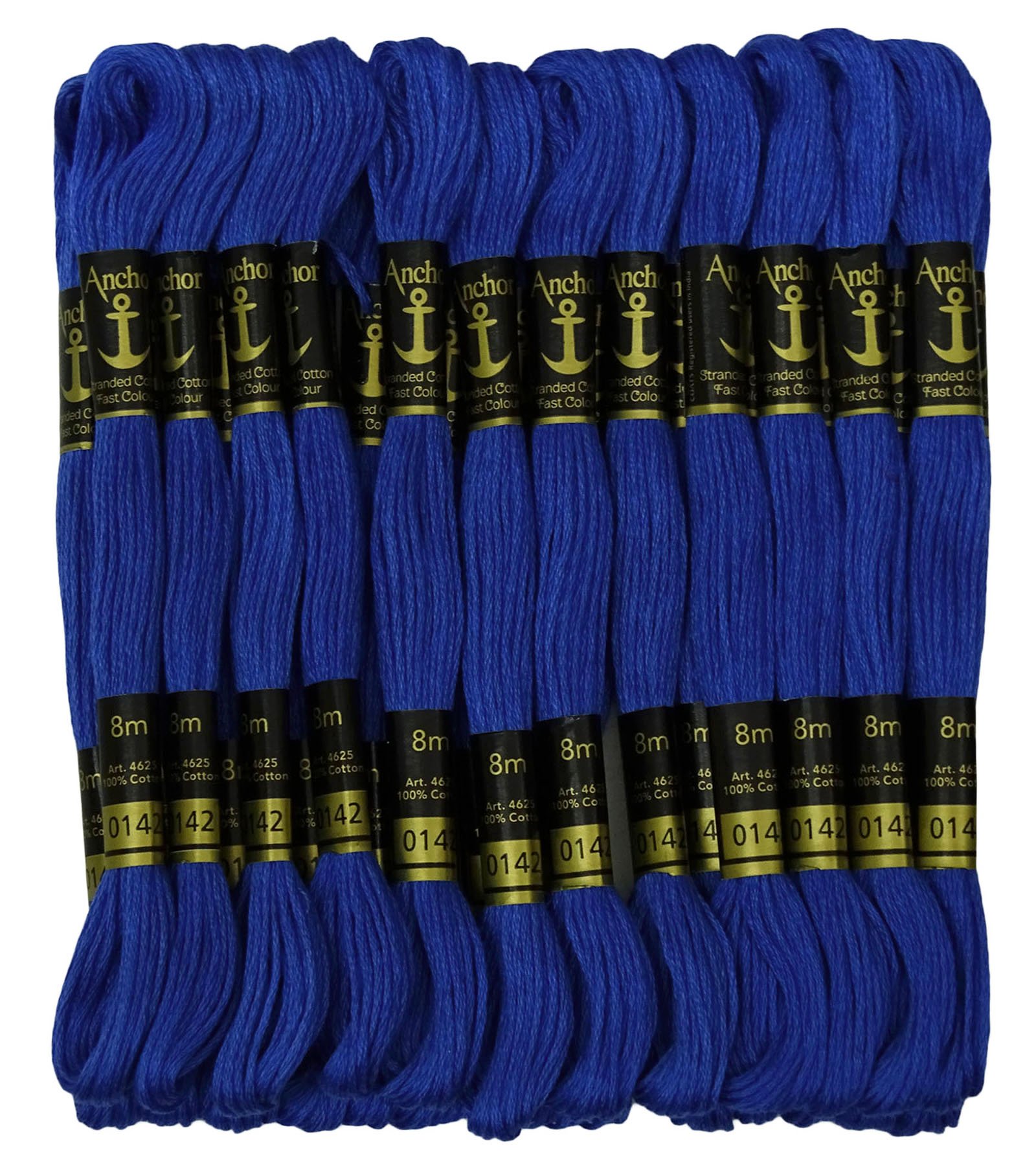 IBA Indianbeautifulart Cross Stitch Hand Embroidery Thread Stranded Cotton Craft Sewing Floss 25 Skeins-Royal Blue