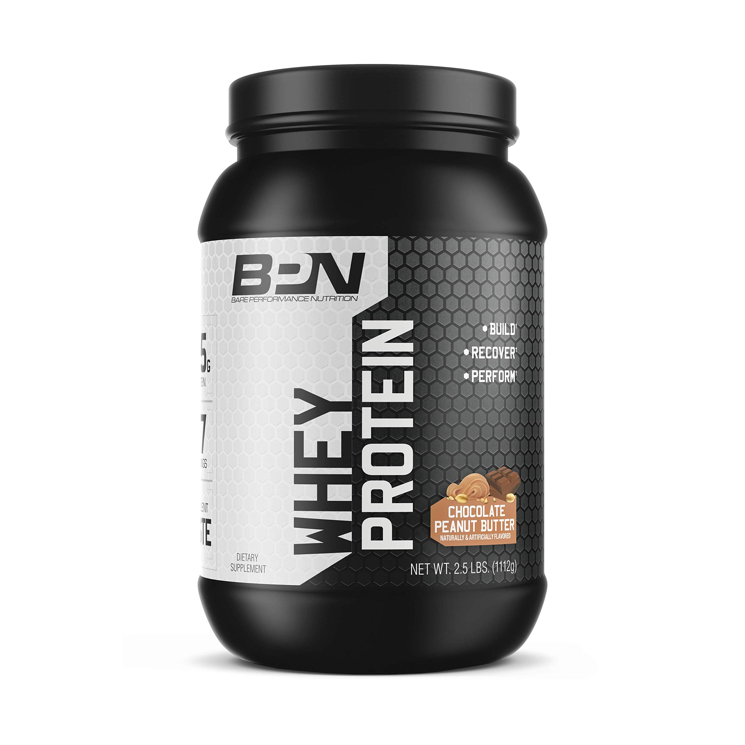 Bare Performance Nutrition Whey Protein Powder, Meal Replacement, 25G of Protein, Excellent Taste & Low Carbohydrates, 88% Whey Protein & 12% Casei...