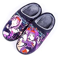 Anime Sword Art Online Slippers Women Men Fuzzy House Slippers Winter Anti-slip Indoor and Outdoor Slip on Shoes