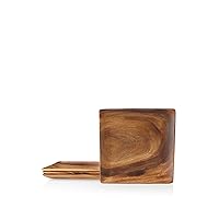 Acaciaware 10-Inch Acacia Wood Square Serving Tray