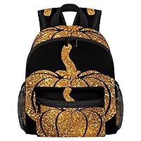 Travel Backpack for Men,Backpack for Women,Background with Gold Pumpkin,Backpack
