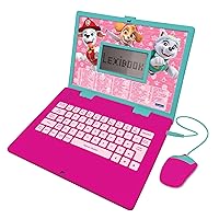 Lexibook, Paw Patrol, Educational and Bilingual Laptop in English/Spanish, Toy for Children with 124 Activities to Learn, Play Games and Music, Pink, JC598PAGi2