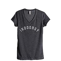 Thread Tank Indoorsy Women's Fashion Relaxed V-Neck T-Shirt Tee