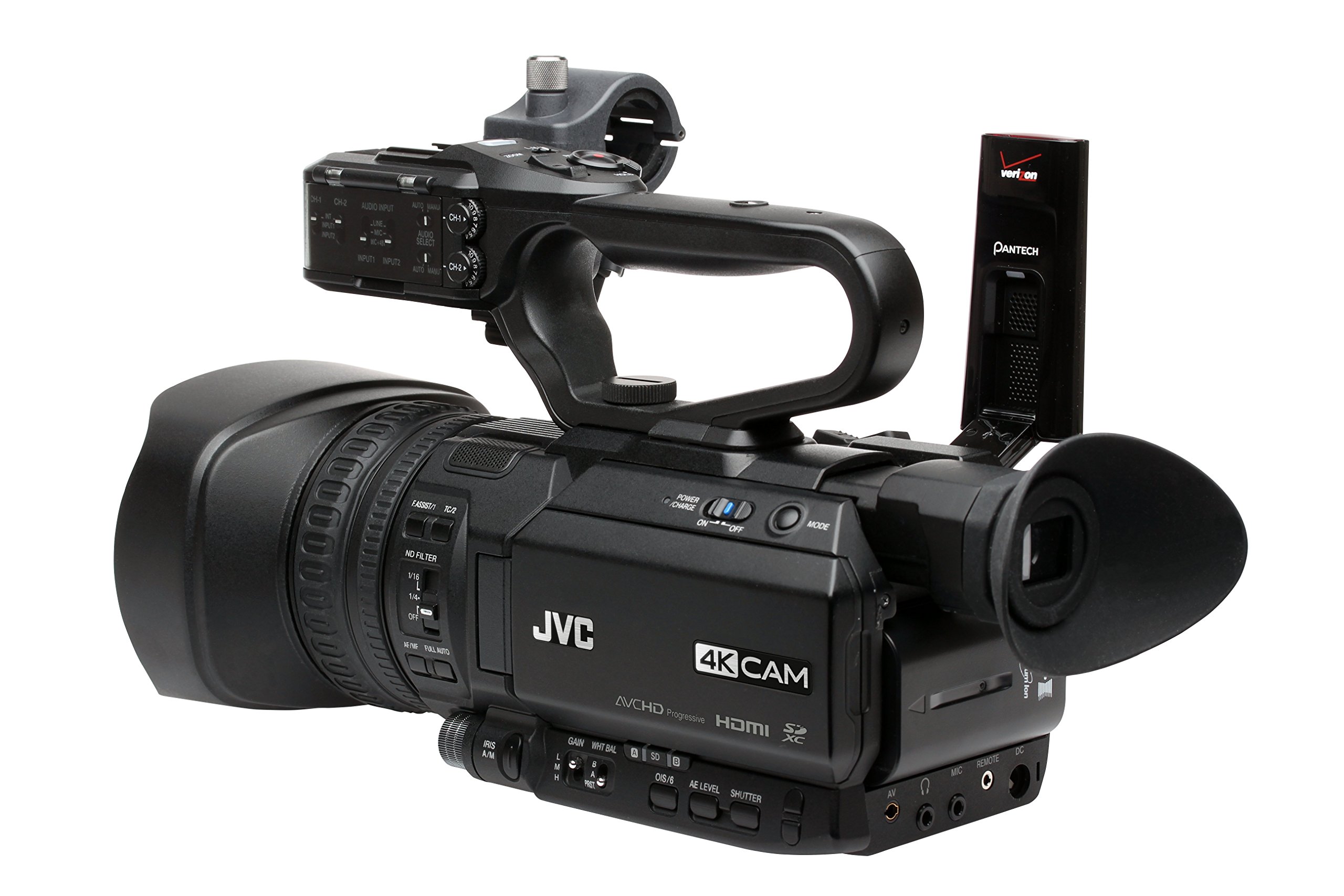 JVC GY-HM180U Camcorder, 3.5", Black