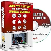 DOS Emulator Software DOSBox to Run Classic Games on Windows 10, 8, 7 PC & MAC CD Disc with 100+ Ready to Play Games
