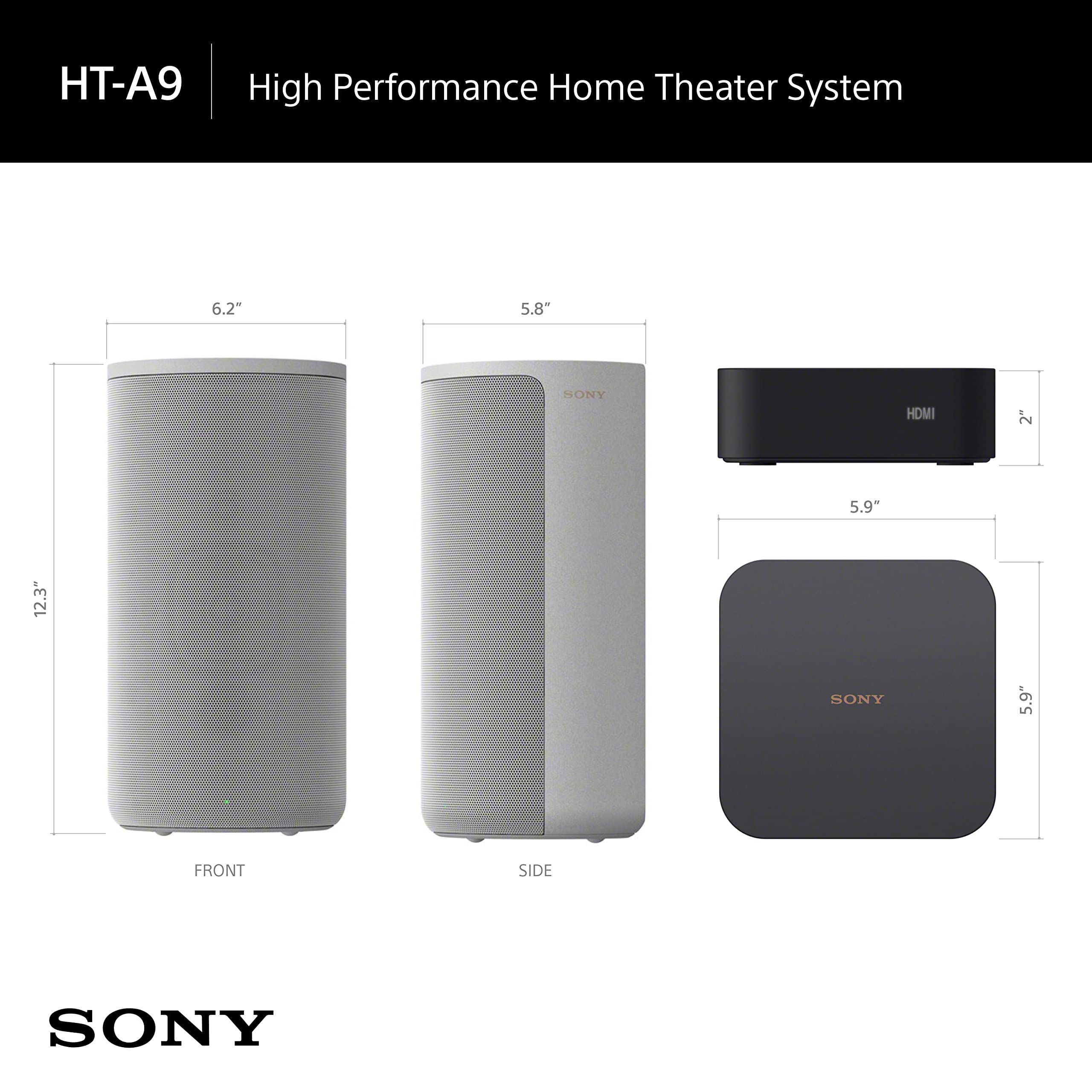 Sony 55 Inch BRAVIA XR A80L OLED 4K HDR Google TV HT-A9 7.1.4ch Home Theater Speaker System