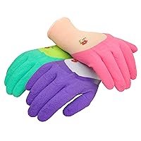 G & F Products 3 or 6 Pair Women Gardening Gloves with Micro-Foam Coating - Garden Gloves Texture Grip