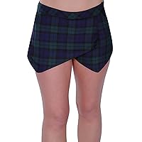 Eyecatch - Womens Shorts Tartan Check Skort Mini Wrap Ladies Fashion Skirt Hot Pants
